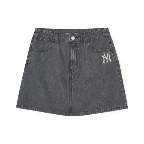 Mlb Base Logo SS24 New York Yankees Джинсовые короткие юбки Женские Черный