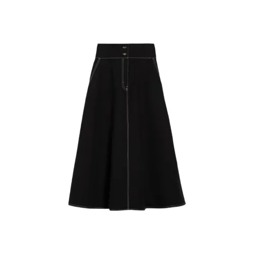 MaxMara Повседневный Длинный Юбка Женские Черный