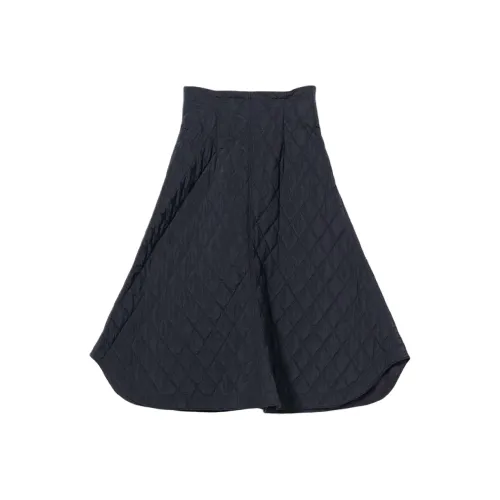 BEAMS Demi Luxe Casual Long Skirt Women's Navy Blue