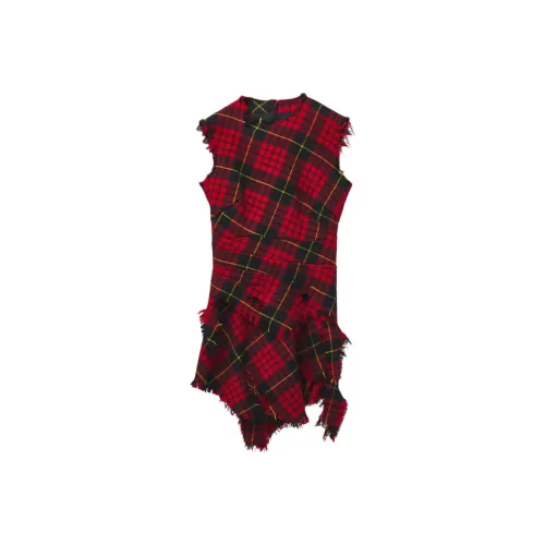 Alexander McQueen SS24 Sleeveless Dress Women's Red Александр Маккуин SS24 Без рукавов Платье Женское Красное