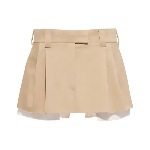 MIU MIU FW22 Повседневные короткие юбки Женские Коричневый