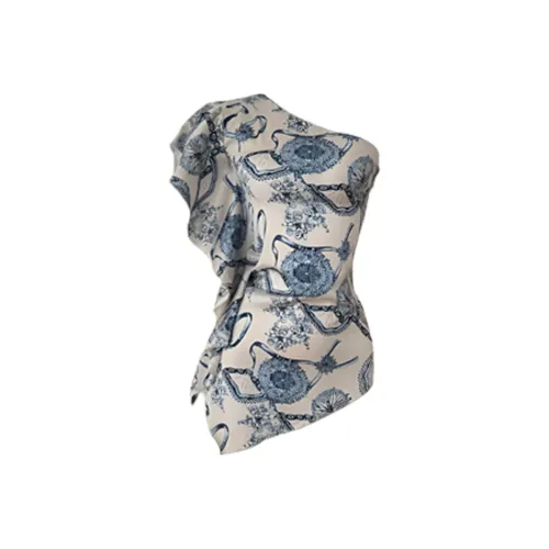 ONE PASS STUDIO Без рукавов Платье Женское Циановый