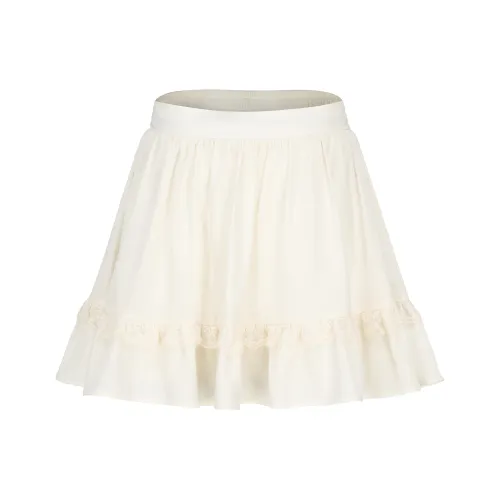 CHIWAWAMEME Повседневные короткие юбки женские бежево-абрикосовые