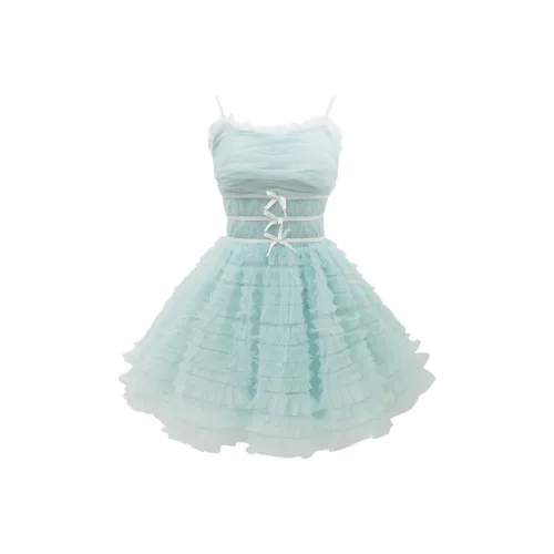 SCCREBEL OFFICIAL Slip Платье Женское Морская соль Синий