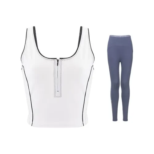 Sumday Athletics Чисто белый + Темно-фиолетовый Женские Повседневные костюмы