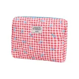 Красный косметический мешок для хранения с бантом