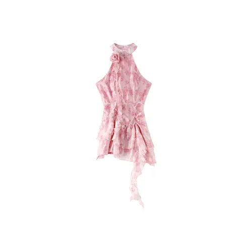 SYEEE WITH U Без рукавов Платье Женское Розовое