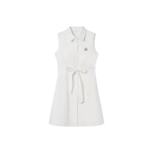 SCCREBEL OFFICIAL Без рукавов Платье Женское Белое
