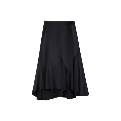 THE SEA LIFE Повседневный длинный юбка женский черный маг