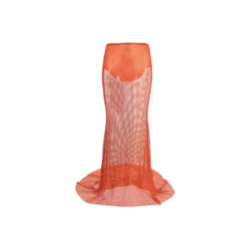 GIUSEPPE DI MORABITO Повседневный Длинный Юбка Женские Оранжевый