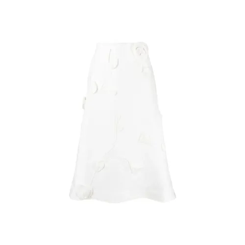 Zimmermann SS24 Повседневный Длинный Юбка Женская Белая