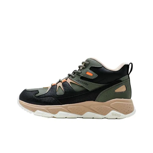 QIAODAN Dry Противоскользящий Устойчивый к износу Высокий Топ Повседневный Мужской Черный Зеленый