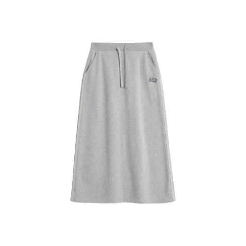 GAP 8ON8 Co Branded Модель Серый Женские Повседневные Длинные Юбки