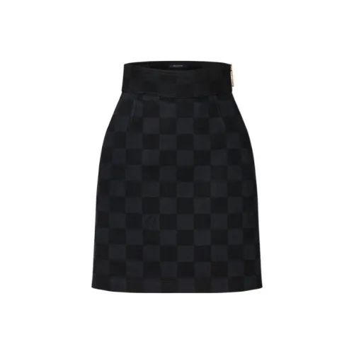 LOUIS VUITTON Новые ежеквартальные продукты LV Черные женские джинсовые короткие юбки