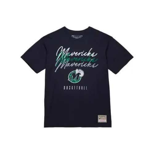 MITCHELL NESS 100% хлопок T-рубашка унисекс морской синий