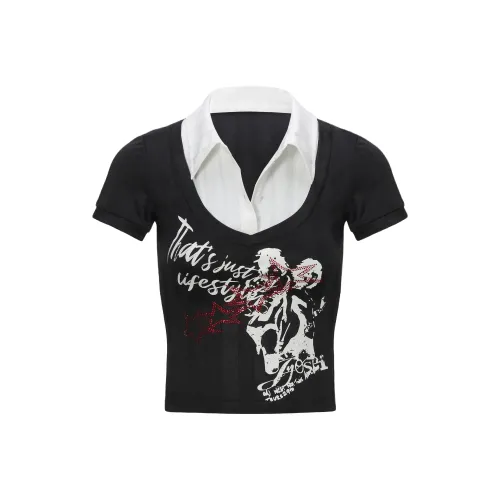 JYOSEI Черные Женские Футболки