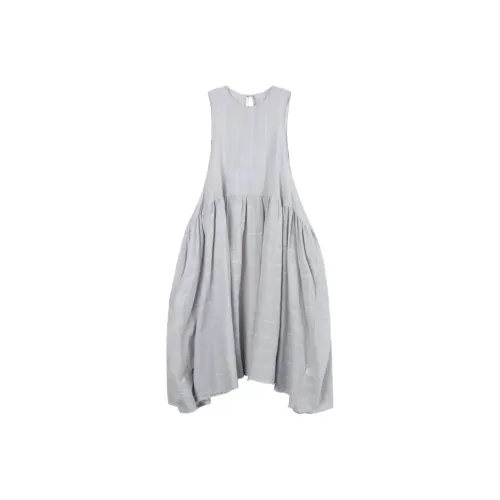 VKXOW Без рукавов Платье Женское Кислородный синий