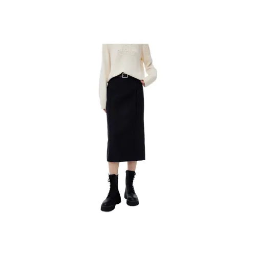 LILY Повседневная длинная юбка женская черная