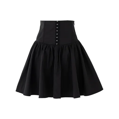 SOON FLOWER Повседневные короткие юбки Женские Черный