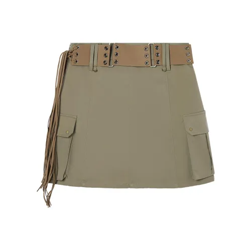 EPTISON WOMAN Хаки зеленый Женские короткие юбки карго