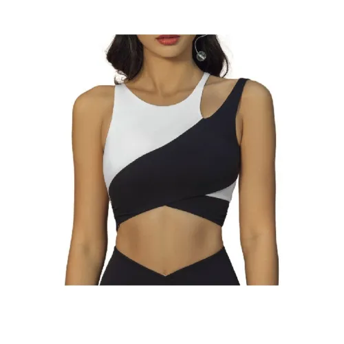 GIDI BOHO Кремово-белый & Звездный черный Женские спортивные майки без рукавов