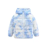 Белый с синими цветами