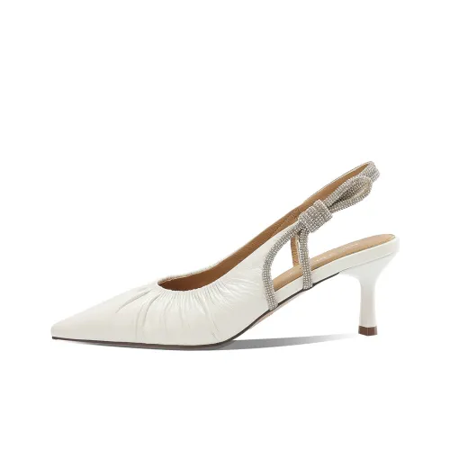 Rosa Bianca Боковая Стелька Высокие Каблуки 6,5 см Женские Экрю