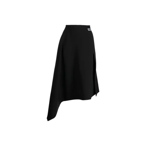 Vetements Черная Женская Повседневная Длинная Юбка