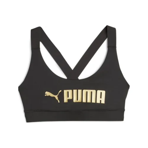 PUMA MID IMPACT FIT Бюстгальтер Спортивное белье Женское Черный
