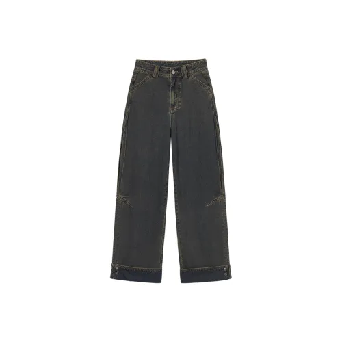 EPTISON WOMAN Джинсы Женские Винтажный Деним Синий