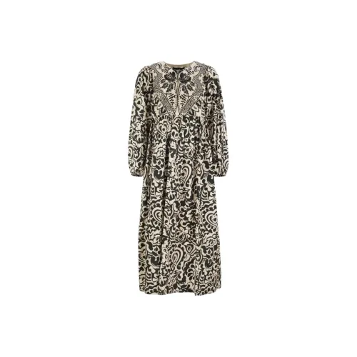 WEEKEND MaxMara Бежевые Женские Длинные Платья с Рукавами