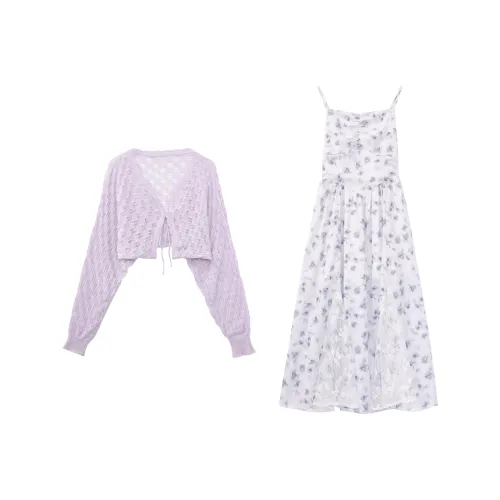 XUANSHU Комплект с юбкой Женские Фиолетовый