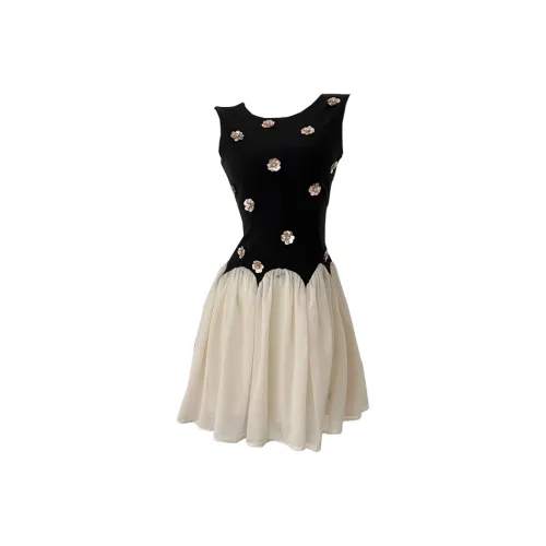 SECFLY OFFICIAL Без рукавов Платье Женское Черное