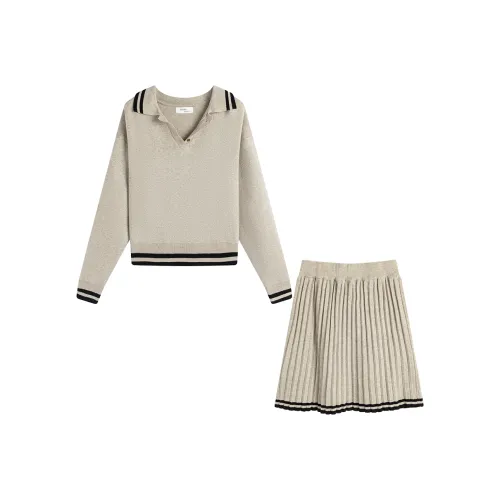 Delight In You Повседневный Костюм Женские Овсяный