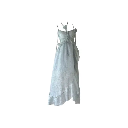 HUINIAN Slip Платье Женское Мятно-Зеленое