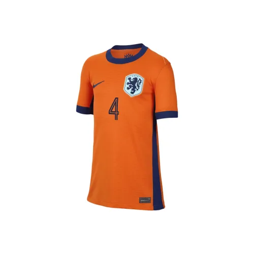 nike T-рубашка Virgil Van Dijk Национальная команда Нидерландов 2024 Stadium Дом Апельсин Детский