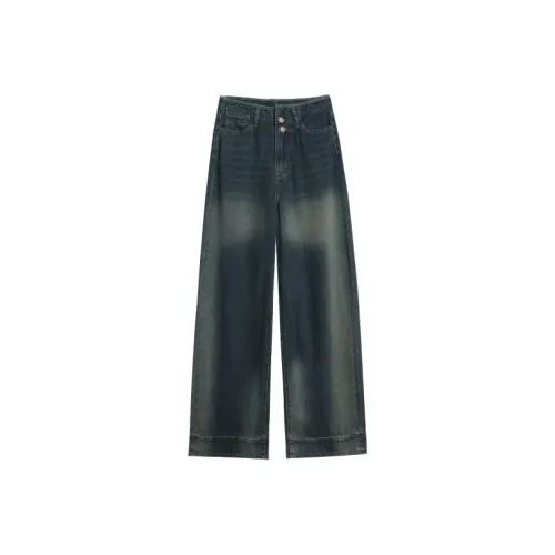 FAWENXIANGZI Джинсы Женские Бетон Серый