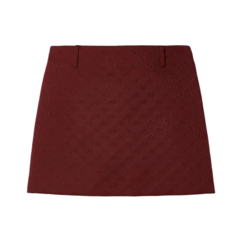 GUCCI SS24 Повседневные короткие юбки Женские Red