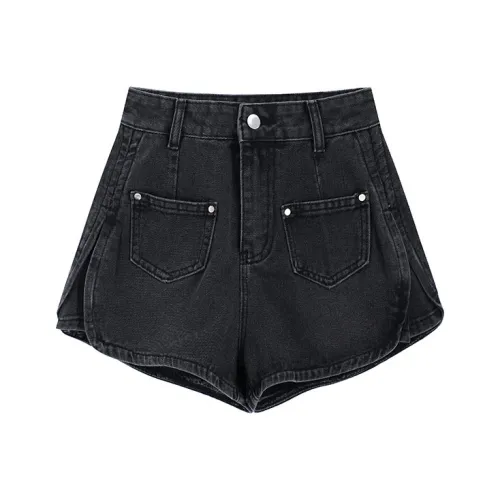 Garbege Черные Женские Джинсовые Шорты