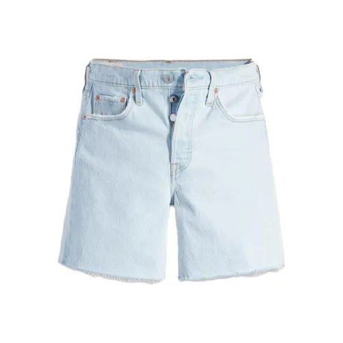 Levis Белые и синие Женские джинсовые шорты