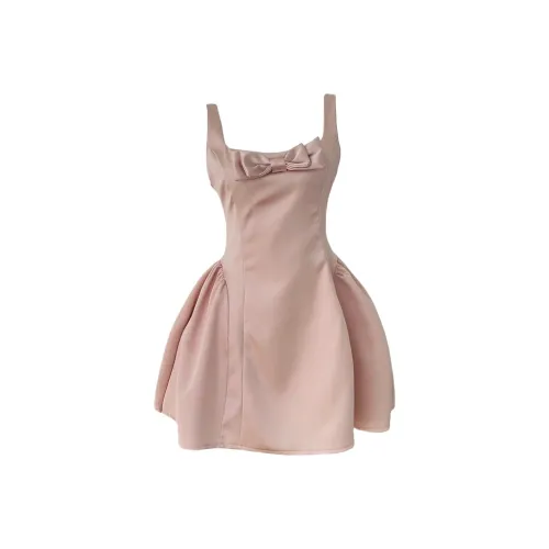 TUSHIFEI Slip Платье Женское Розовое