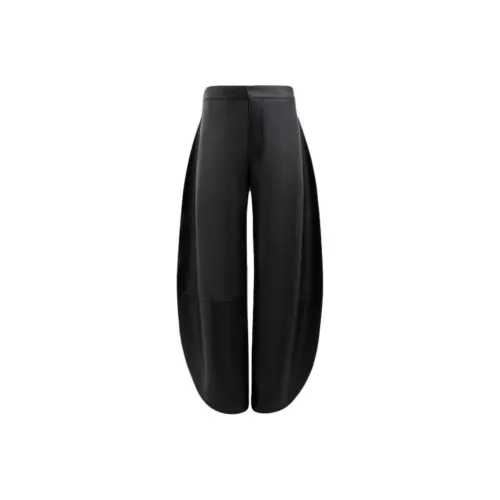 Alaia Кожаные брюки женские черные