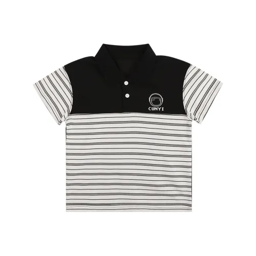 Pure and Good Поло Черно-белые полосы для детей 3-7 лет