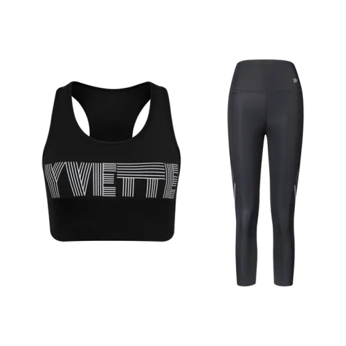 Yvette 09A Черный + Черный Женские Повседневные костюмы