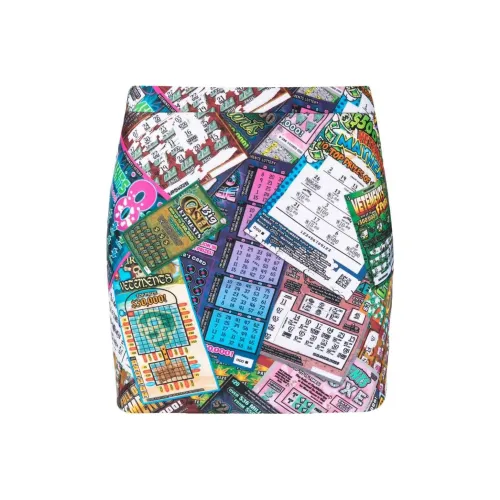 Vetements Многоцветные Женские Повседневные Короткие Юбки