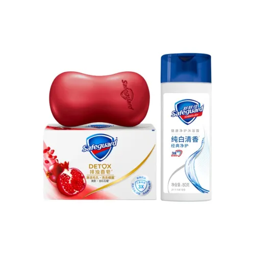 SAFEGUARD Red Pomegranate Мыло And Shampoo Очищающее средство Наборы для ухода Soothing Skin Преимущества 100г+80г