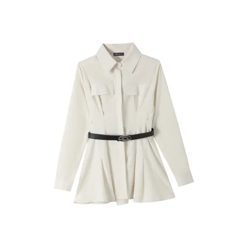 EIDOLON GRAIN Длинный рукав Платье Женское Белое