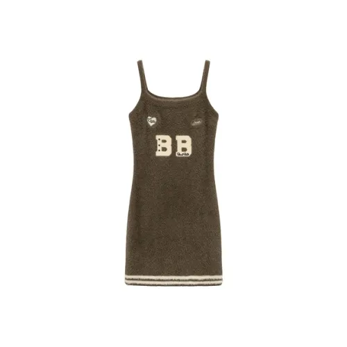 CHUU Платье с юбкой-карандаш Женское Горчично-зеленый