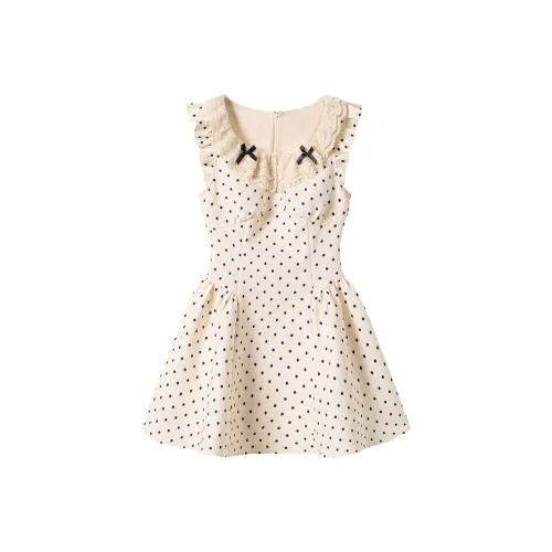 FABRIC PIG Без рукавов Платье Женское Абрикосовое