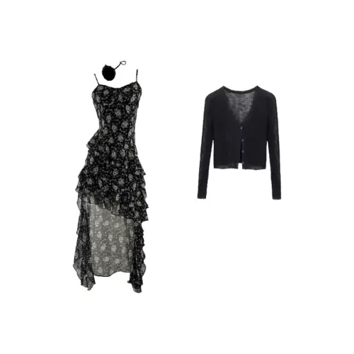 HUINIAN Комплект с юбкой Женские Черный